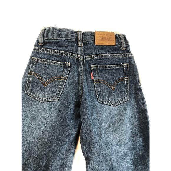Boys Levi's loose straight fit blue jeans size 6 regular - Picture 3 of 4